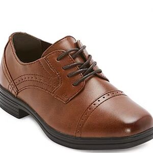 Stafford Brown Oxford Dress Shoes – Boys Size 2